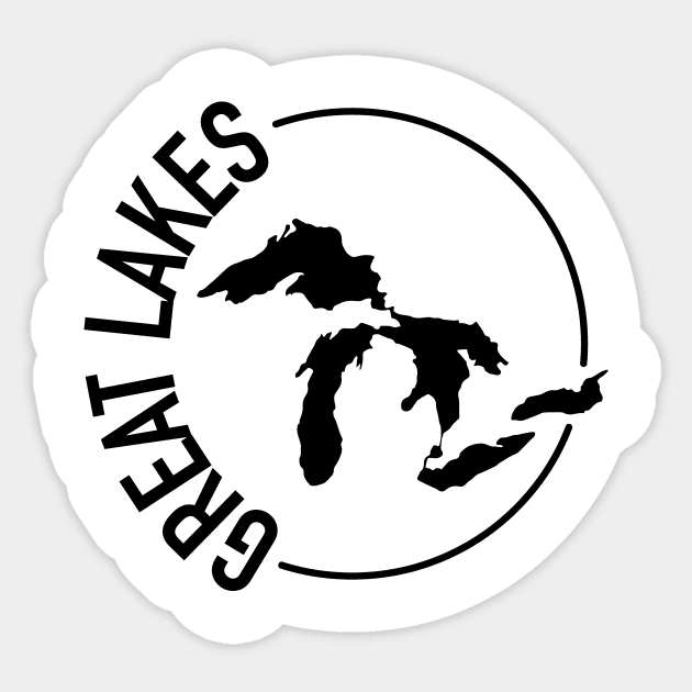 The Great Lakes Midwest USA Sticker by KevinWillms1
